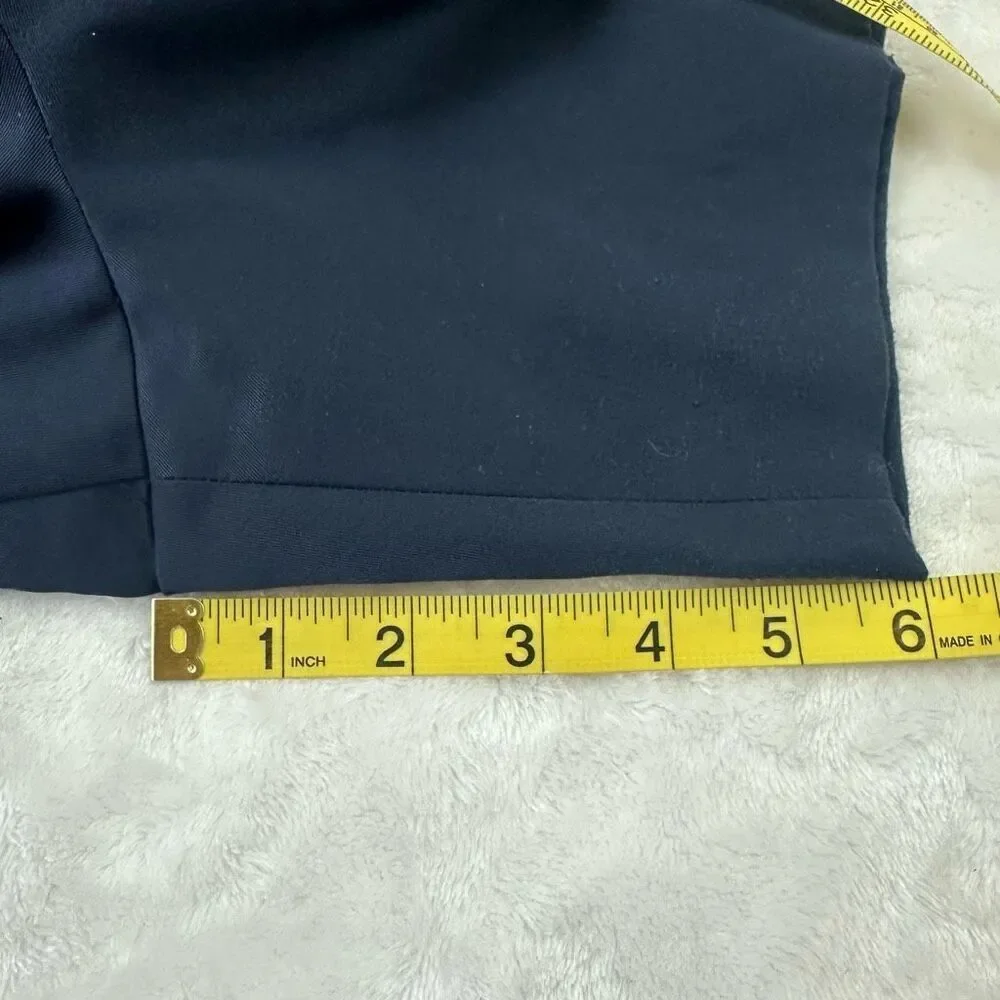 Callaway Golf 16 High Rise Chino Shorts‎ Navy Blue Classic Preppy Country Club